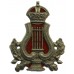 British Army Bandmaster's Musician White Metal Arm Badge - King's Crown