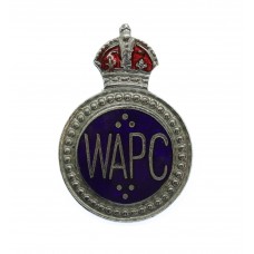 Women's Auxiliary Police Corps (W.A.P.C.) Enamelled Lapel Badge - King's Crown