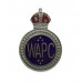 Women's Auxiliary Police Corps (W.A.P.C.) Enamelled Lapel Badge - King's Crown