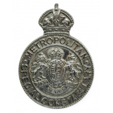 Metropolitan Special Constabulary Chrome Cap Badge - King's Crown