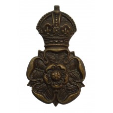 Yorkshire Dragoons Officer's Service Dress Cap Badge - King's Crown