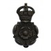 Yorkshire Dragoons Blackened Brass Cap Badge - King's Crown