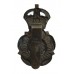 Yorkshire Dragoons Blackened Brass Cap Badge - King's Crown