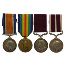 WW1 British War Medal, Victory Medal, Ed VII LS&GC and Geo VI Meritorious Service Medal Group of Four - Sjt. J.A. Pulford, Royal Artillery