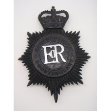 Bedfordshire Constabulary Night Helmet Plate - Queen's Crown