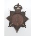 Durham County Constabulary Night Helmet Plate - King's Crown