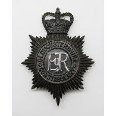 Gloucestershire Constabulary Night Helmet Plate - Queen's Crown
