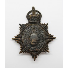 Cumberland & Westmoreland Constabulary Helmet Plate - King's Crown
