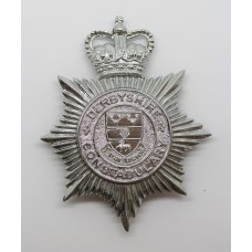 Derbyshire Constabulary Helmet Plate - Queen's Crown