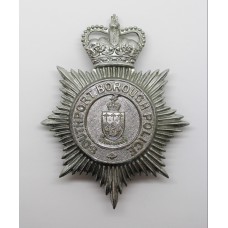 Southport Borough Police Helmet Plate - Queen's Crown