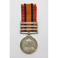 Queen's South Africa Medal (Clasp - Orange Free State, Transvaal, Laing's Nek) - Pte. J. Cartwright, West Yorkshire Regiment