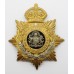 Manchester Regiment Officer's Blue Cloth Helmet Plate - King's Crown