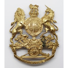 Edward VII Royal Artillery Blue Cloth Helmet Plate