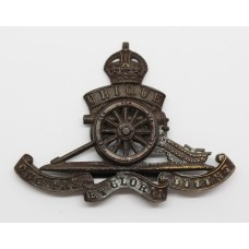 Royal Artillery Officer's Service Dress Cap Badge - King's Crown