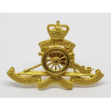 Royal Artillery Officer's Dress Cap Badge - Queen's Crown