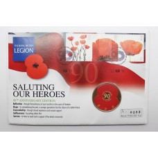 2011 Bailiwick of Jersey Royal British Legion 90th Anniversary Commemorative Coin Cover - Saluting Our Heroes