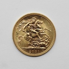 2001 Elizabeth II 22ct Gold Full Sovereign Coin