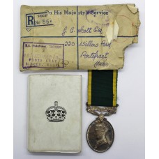 George VI Territorial Efficiency Medal - Gnr. G.C. Scott, Royal Artillery