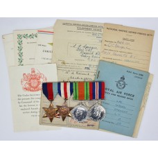 WW2 Medal Group of Four with Original Documents - LAC. L.T. Sprague, Royal Air Force Volunteer Reserve