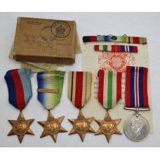 WW2 Atlantic Star Medal Group in Box of Issue - Lieut. W.H. Hutchinson, Royal Naval Volunteer Reserve