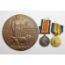 WW1 British War Medal, Victory Medal & Memorial Plaque - Pte. H. Sykes, 8th Bn. North Staffordshire Regiment - K.I.A. 