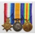 WW1 1914-15 Star Medal Trio - Pte. (Drummer) G. Atherley, 18th (3rd City Pals) Bn. Manchester Regiment - Wounded