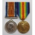 WW1 British War & Victory Medal Pair with 2 Silver Medallions - Pte. A. Chalmers, 18th Bn. Highland Light Infantry
