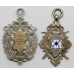 WW1 British War & Victory Medal Pair with 2 Silver Medallions - Pte. A. Chalmers, 18th Bn. Highland Light Infantry