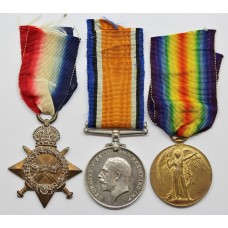 WW1 1914-15 Star Medal Trio - Pte. J. Rigby, 6th Bn. Loyal North Lancashire Regiment - Died of Wounds