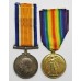 WW1 British War & Victory Medal Pair with Air Ministry Athletic Association Medallion - 2nd Lieut. E.L.M. Emtage, Royal Flying Corps