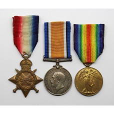 WW1 1914-15 Star, British War & Victory Medal Trio -Gnr. R.J. Parkinson, Royal Field Artillery (Welsh Division)