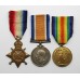 WW1 1914-15 Star, British War & Victory Medal Trio -Gnr. R.J. Parkinson, Royal Field Artillery (Welsh Division)