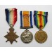 WW1 1914-15 Star, British War & Victory Medal Trio -Gnr. R.J. Parkinson, Royal Field Artillery (Welsh Division)