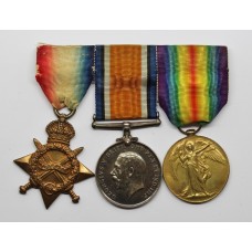 WW1 1914-15 Star, British War & Victory Medal Trio - Pte. M.H. Fox, 16th (Public Schools) Bn. Middlesex Regiment