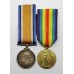 WW1 British War & Victory Medal Pair - Pte. C. York, 26th (Bankers) Bn. Royal Fusiliers - K.I.A.