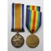 WW1 British War & Victory Medal Pair - Pte. C. York, 26th (Bankers) Bn. Royal Fusiliers - K.I.A.
