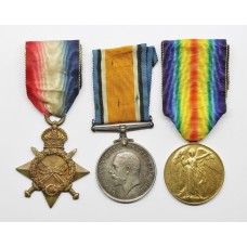 WW1 1914-15 Star, British War & Victory Medal Trio - Pte. G. Edwards, 20th (5th City Pals) Bn. Manchester Regiment - Wounded