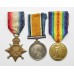 WW1 1914-15 Star, British War & Victory Medal Trio - Pte. G. Edwards, 20th (5th City Pals) Bn. Manchester Regiment - Wounded