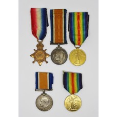 WW1 1914-15 Star, British War & Victory Medal Casualty Group with 2 Brothers Single Medals - Pte. J. Whitehead, 19th (4th City Pals) Bn. Manchester Regiment - K.I.A.