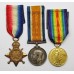 WW1 1914-15 Star, British War & Victory Medal Casualty Group with 2 Brothers Single Medals - Pte. J. Whitehead, 19th (4th City Pals) Bn. Manchester Regiment - K.I.A.