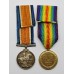 WW1 Prisoner of War British War & Victory Medal Pair - Pte. D.J. York, Machine Gun Corps - Wounded