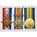 WW1 First Day of the Somme Casualty 1914-15 Star Medal Trio - Gnr. F. Unsworth, Royal Artillery - K.I.A.