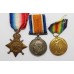 WW1 1914-15 Star Medal Trio and Memorial Plaque - A/Bmbr. R.H. Oxtoby, Royal Artillery (D.C.M. Recipient) - K.I.A.