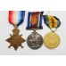 WW1 1914-15 Star Medal Trio and Memorial Plaque - A/Bmbr. R.H. Oxtoby, Royal Artillery (D.C.M. Recipient) - K.I.A.