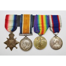 WW1 1914-15 Star Trio and Royal Fleet Reserve Long Service & Good Conduct Medal Group of Four - C. Warder, Mne. Royal Fleet Reserve