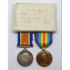 WW1 British War & Victory Medal Pair - Pte. W.C. Linacre, Royal Army Medical Corps