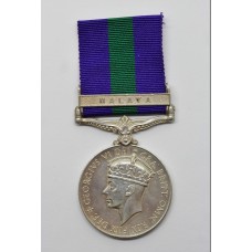 General Service Medal (Clasp - Malaya) - Pte. N.G. Griffin, Worcestershire Regiment