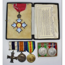 C.B.E. (Civil), Military Cross, WW1 and WW2 Medal Group of Six - Lieut. C.A. Slatford, Royal Garrison Artillery