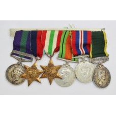 General Service Medal (Clasp - Palestine), WW2 and Territorial Efficiency Medal Group of Six - Pte. R. Watt, York & Lancaster Regiment & Army Catering Corps