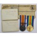 WW1 British War & Victory Medal Pair with Boxes of Issue and Identity Disc - Spr. A.V. Smalley, Royal Engineers